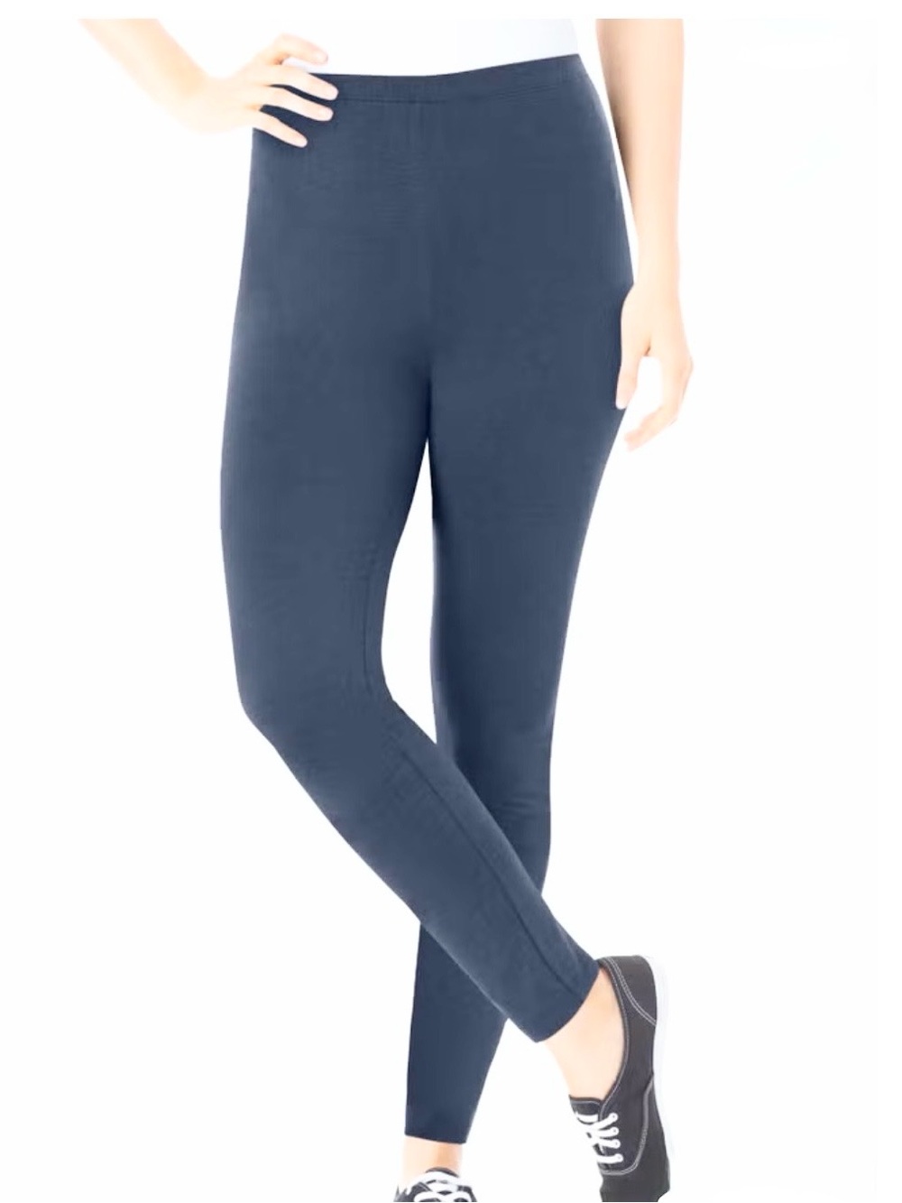 NWT J.JILL Pima Cotton Leggings Blue/Gray Sz 3X Basic Casual Capsule Wardrobe